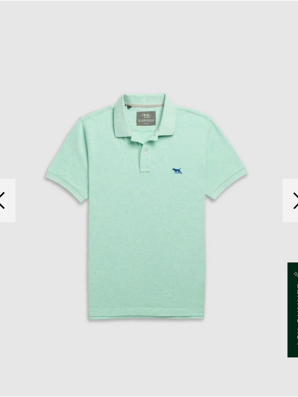 Rodd & Gunn Mint Green Polo Shirt with Navy Logo